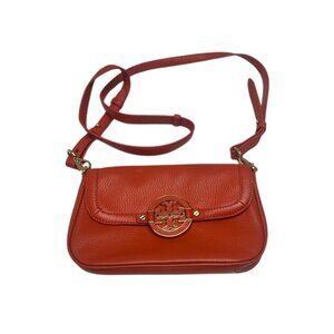 NEW Women's Purse, Orange Leather Crossbody Bag, Tory Burch Brand Size Small